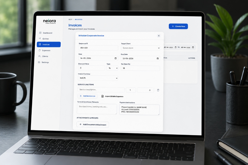 Bizy Invoicing Features